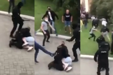 (VIDEO) Demonstranti otimaju svoje ljude iz šaka policije! Brutalni obračuni na ulicama Minska