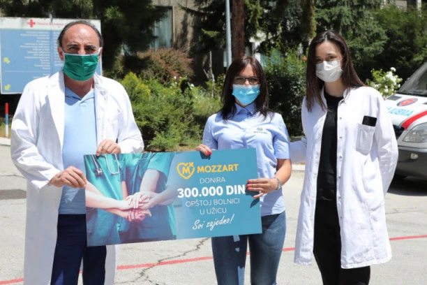 U okviru Mozzartovog paketa pomoći od 500.000 evra srpskom zdravstvu pomoć stigla u užičku bolnicu