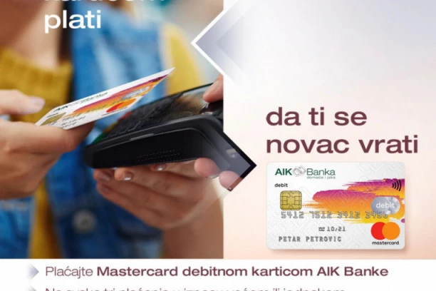MASTERCARD DEBITNOM KARTICOM PLATI DA TI SE NOVAC VRATI