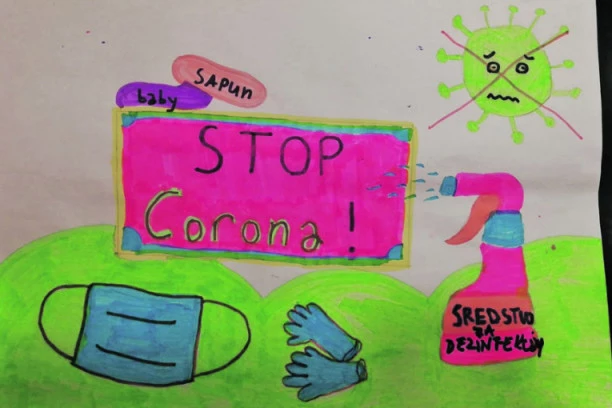 (FOTO) MALA SARA SLIKA MAMU I SVE HEROJE POD MASKAMA: Ćerka doktorke s prve linije fronta protiv korone OVAKO zahvaljuje lekarima!