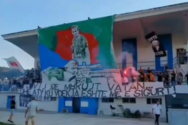 (VIDEO) BOLESNI ŠIPTARSKI PIR U TIRANI: Zastava "Velike Albanije", pretnje smrću i presečena jagoda kao najava meča sa Zvezdom!