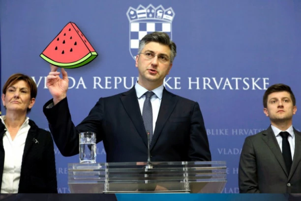 NASRED TRGA! Plenković se "us*o" od lubenica