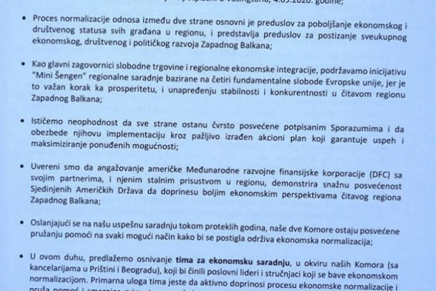 (FOTO) Evo šta SVE piše u dokumentu koji je DANAS potpisan u Beogradu