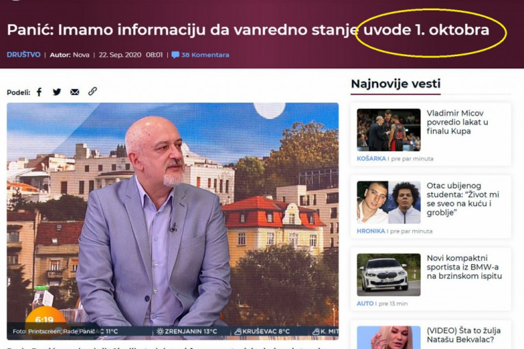 OBJAVE KAO PO KOMANDI - NOVA (u vlasništvu Šolakove "Junajted grupe")