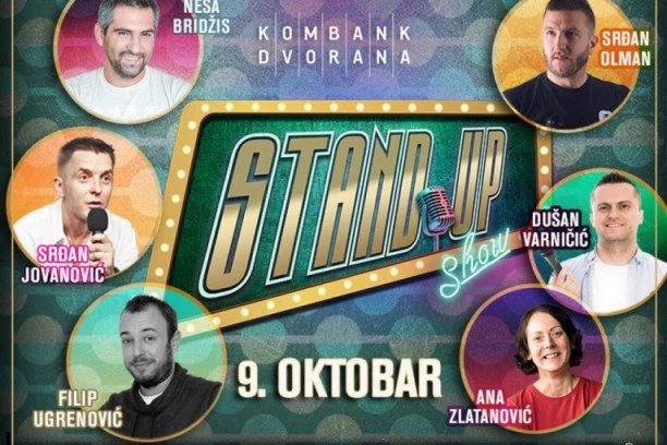 NOVI DATUM VELIKOG  STAND UP SHOW-A ZAKAZANOG ZA 01. APRIL! NOVI DATUM 09. OKTOBAR VELIKA SALA KOMBANK DVORANE! ŠEST DOMAĆIH KOMIČARA NA SCENI