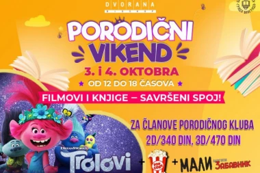 PORODIČNI VIKEND U KOMBANK DVORANI 03. i 04. OKTOBRA! "TROLOVI SVETSKA TURNEJA", "PINOKIO" SA ČUVENIM ROBERTOM BENINJIJEM U ULOZI ĐEPETA, PIKSAROVA ANIMACIJA "NAPRED", SUPERJUNAK SAM SAM   I MNOGO ZABAVE U VELIKOJ DEČIJOJ VIKEND AVANTURI