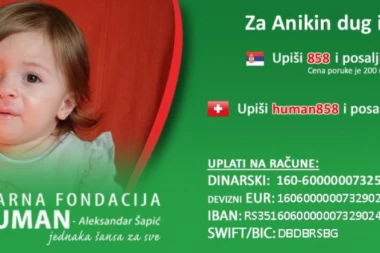 Anika je preslatka devojčica kojoj je neophodna naša pomoć za lep i dug život