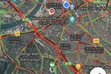 (FOTO) GDE GOD DA KRENETE - KOLAPS! Ova mapa pokazuje trenutno stanje sa saobraćajem u prestonici