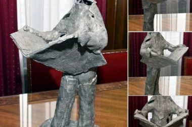 (FOTO) DELO VAJARA ZDRAVKA KUZMANOVIĆA: Ovako će izgledati budući spomenik "Čitaocu Politike"