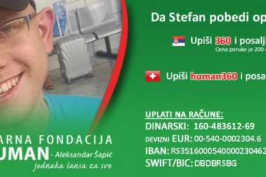 SRBIJO, UJEDINIMO SE ZA STEFANOV ŽIVOT! Da se ponovo smeje fali 130.000 evra: Jedan SMS ga može spasiti!
