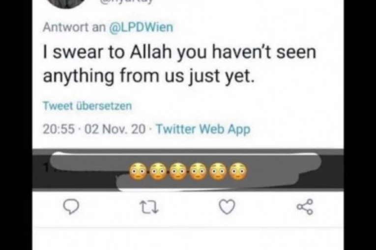 ISLAMISTA POSLAO JEZIVU PORUKU BEČKOJ POLICIJI: Kunem se Alahom, ovo je tek početak!