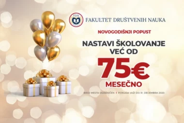 Iskoristite veliki novogodišnji popust za nastavak studija na Fakultetu društvenih nauka