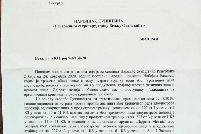 CRNO NA BELO - dokument iz tužilaštva