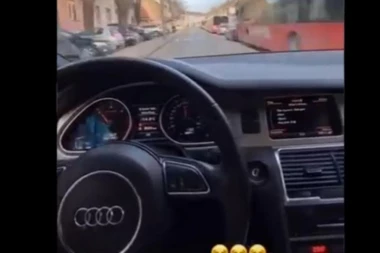 KAKAV BEZOBRAZLUK: Vozio "200" na sat, PRETICAO kolonu, UGROZIO TUĐE ŽIVOTE, i sve je to SNIMAO!