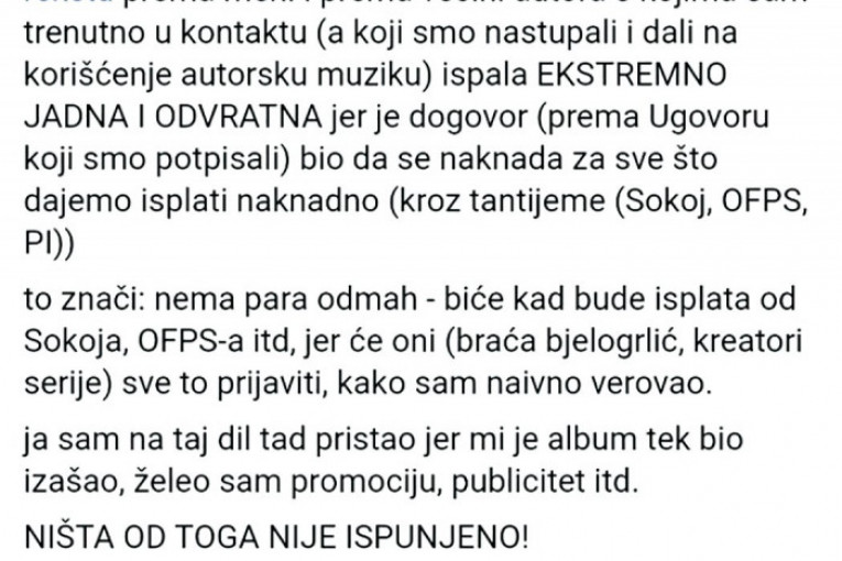 Postovi ojađenih muzičara