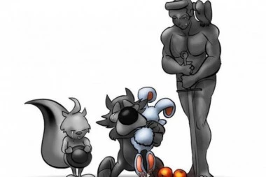 SVET IMA MALO MANJE BOJE: Pogledajte crtež o Balaševiću koji je rasplakao region! Pobednik, Vučko i Zagi se opraštaju od MALOG BELOG ZECA