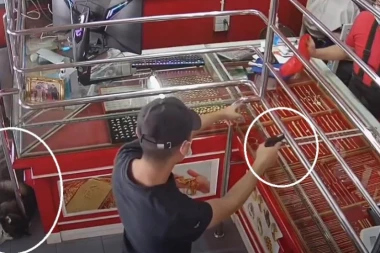 (VIDEO) KUPI PSA ZA PRODAVNICU DA TE ČUVA OD PLJAČKI?! Snimak koji je obišao planetu, haski PRESPAVAO ORUŽANI napad