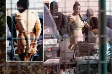 (PAPARACO FOTKE) RUKE NA LEĐIMA I LISICE NA RUKAMA! Pogledajte kako specijalac sprovodi Tijanu Ajfon!