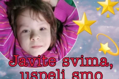 JOŠ JEDNA POBEDA SRBIJE: Željana ide na operaciju, prikupljen novac!