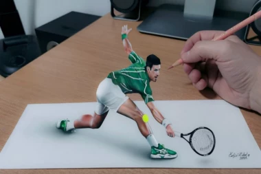 NOVAK ĐOKOVIĆ KAKVOG DO SADA NISTE VIDELI: Zbog najboljeg tenisera svih vremena se pomeraju ČAK I UMETNIČKE GRANICE!