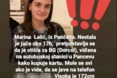 NESTALA MARINA (17) IZ PANČEVA: Poslednji put viđena na autobuskoj stanici, tu joj se gubi svaki trag!