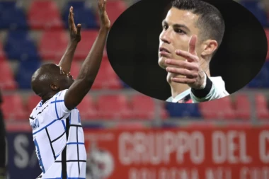 (FOTO) KRISTIJANO RONALDO ĆE IMATI NOĆNE MORE: Romelu Lukaku podsetio Portugalca na FANTOMSKI GOL, pa likovao!