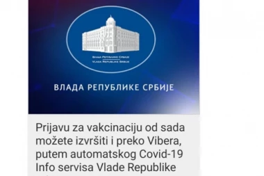 PRIJAVA ZA VAKCINU I PREKO VAJBERA: Ovako izgleda Info servis Vlade Srbije (FOTO)