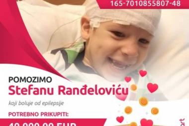 SRBIJO POMOZI! Stefanu Ranđeloviću je hitno potrebno oko 40.000 evra za predstojeću operaciju koja sledi nakon terapije i pregleda koji će se obaviti između 18. i 30. aprila.