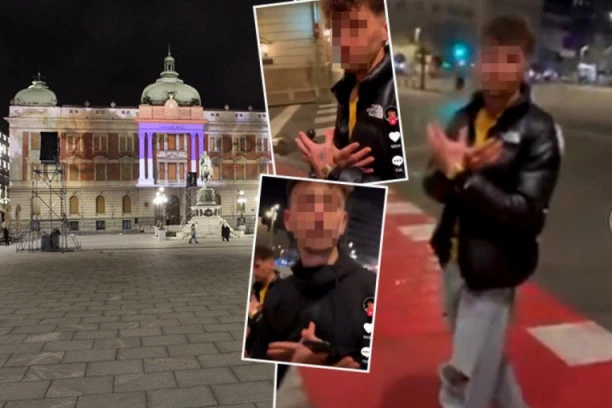 (VIDEO) ALBANSKI KULOVI PONOVO PROVOCIRAJU: Na Trgu Republike pokazivali dvoglavog orla i radili skelkove