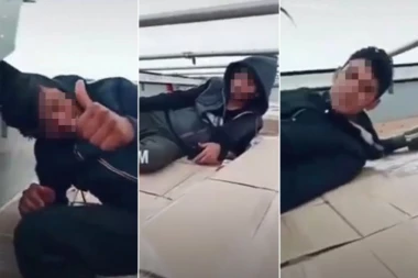 (VIDEO) KAMIONDŽIJE MUKU MUČE SA MIGRANTIMA! Novi snimak isplivao na TikToku: Leže na kutijama, zaštićeni samo ciradom