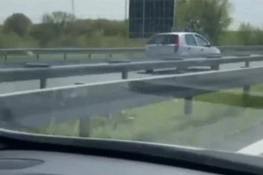 (VIDEO) BEZUMLJE NA AUTOPUTU: Vozio kontra smerom u LEVOJ traci!