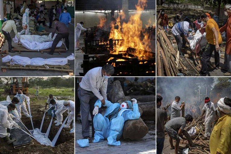 SCENE IZ PAKLA! Ljudi se guše i umiru na ulici, TELA ISPADAJU iz pretrpanih ambulantnih kola, one koji umru od korone spaljuju na lomačama