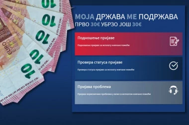 SUTRA POSLEDNJI DAN ZA PRIJAVU:  Građanima leže 100 evra na račun 1. februara