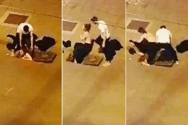 (VIDEO) Šokantan snimak iz Niša: GOLA DEVOJKA SE ZAGLAVILA U ŠAHTU, prolaznik je izvlačio!