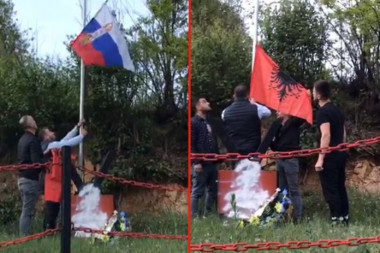 (VIDEO) SKANDAL U BUJANOVCU: Šiptari skinuli srpsku zastavu i postavili albansku!