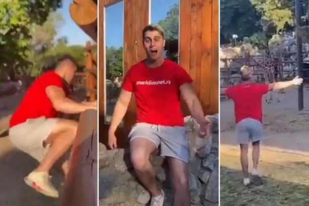 (VIDEO) OVO JE VEOMA OPASNO! ŠTA AKO NEKO DETE TO URADI? Tiktoker Zoran koji je malterirao žirafu BIĆE KAŽNJEN?