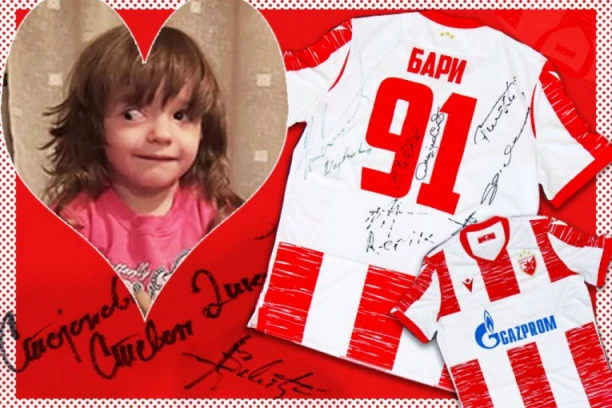 Na humanitarnoj aukciji dresa heroja iz Barija za malu Ninu PONUĐENO 300 EVRA! IMA LI KO VIŠE?