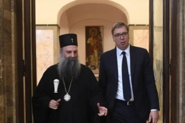 VUČIĆ SE SASTAO SA PATRIJARHOM PORFIRIJEM! Predsednik traži blagoslov da odbrani naš narod na KiM!