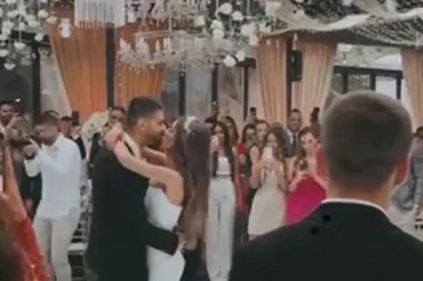 (FOTO)  SA NASLEDNIKOM NA RAMENIMA! Mitrović pao u sevdah na svom venčanju, pa opleo KOLO!