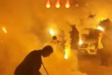 (VIDEO) BAKLJADA DELIJA I GROBARA USRED BEOGRADA! Nezapamćena scena podigla navijače na noge!