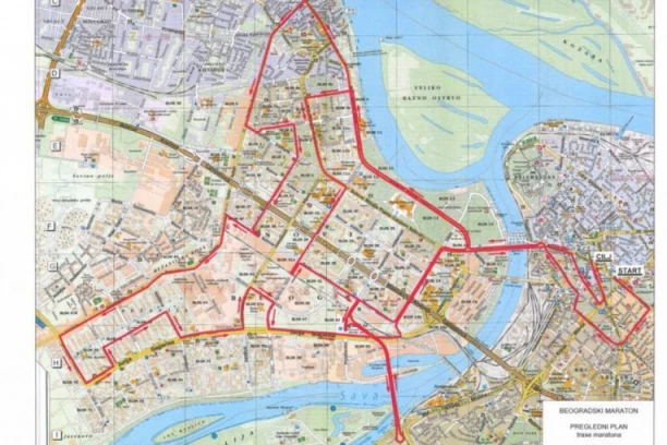 MAPA BEOGRADSKOG MARATONA: Ovim ulicama nećete moći da vozite od ponoći do sutra u 17 sati!