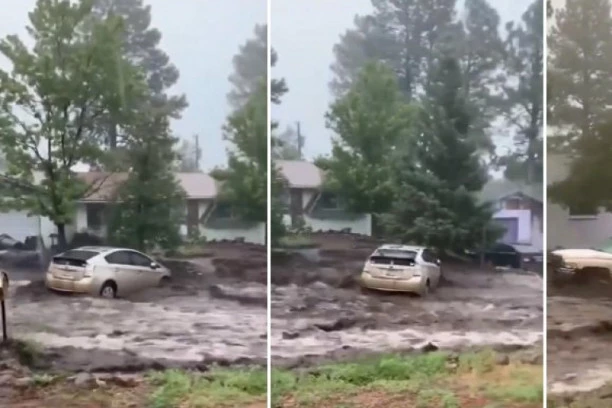(VIDEO) USKORO ĆE IM TREBATI NOJEVA BARKA: Poplave u američkom gradu od ulice napravile REKU!