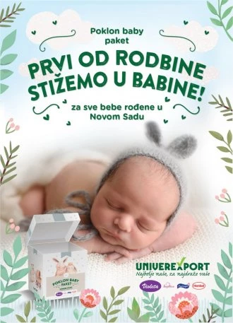 Univerexport poklon paketi za sve bebe Novog Sada