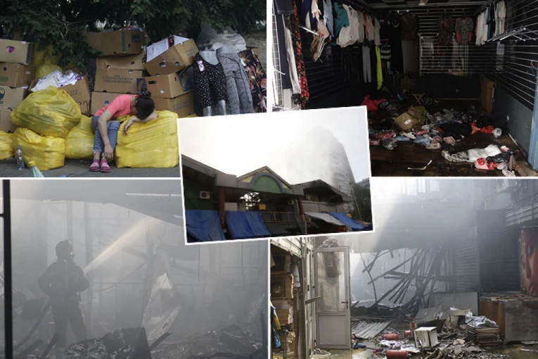 JEZIVE SCENE U BLOKU 70: GAREŽ, PEPEO, SUZE I DIM! Ušli smo u Kineski tržni centar jutro posle STRAŠNOG požara! (FOTO, VIDEO)