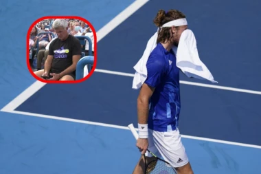 ZVEREV JE U PRAVU? Otac Cicipasa uhvaćen S TELEFONOM u rukama, Grk se PRAVDAO posle meča!