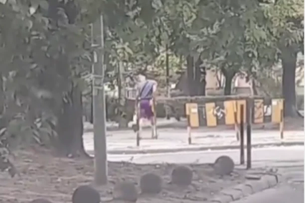 NOVOSAĐANI OPREZ! Lažni invalid kamči pare na prevaru, a potom otrči kao Ben Džonson (VIDEO)