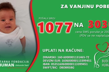 DA, MOGUĆE JE - DONOSIMO OSMEH! Uključite se u akciju i pomozite maloj Vanji Malović