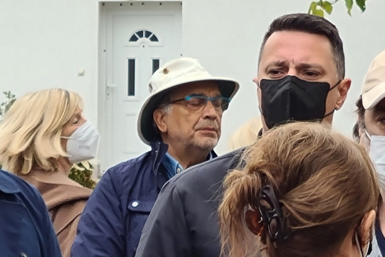 Voja Brajović na sahrani Laneta Gutovića