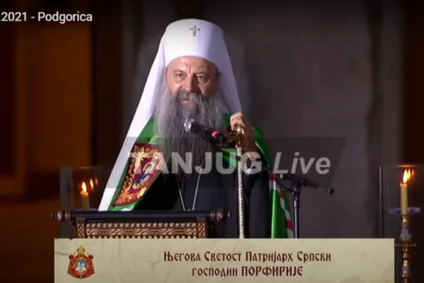 PATRIJARH PORFIRIJE PORUČIO IZ PODGORICE: Najradije bih sve  zaključao u svoje srce i zajedno sa vama popeo se na Ostrog(VIDEO)