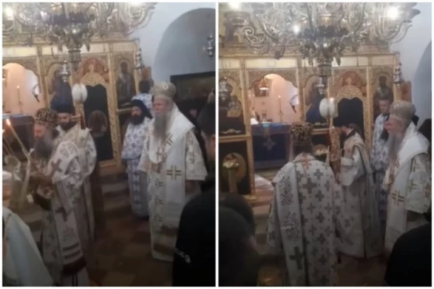 USTOLIČENJE MITROPOLITA JOANIKIJA! Vernici njega i patrijarha Porfirija dočekali povicima "DOSTOJAN"! (VIDEO)